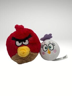 Angry Birds Hartz Red Bird & BK White Bird Matilda Stuffie Lot (SKU: 145TO)